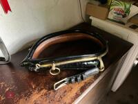 PATENT FULL LEATHER COLLAR BRASS HAMES