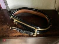 PATENT FULL LEATHER COLLAR BRASS HAMES - 3