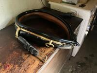PATENT FULL LEATHER COLLAR BRASS HAMES - 4