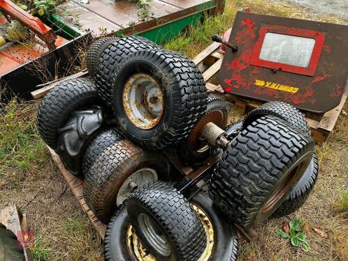 PALLET OF LAWN MOWER WHEELS & TYRES