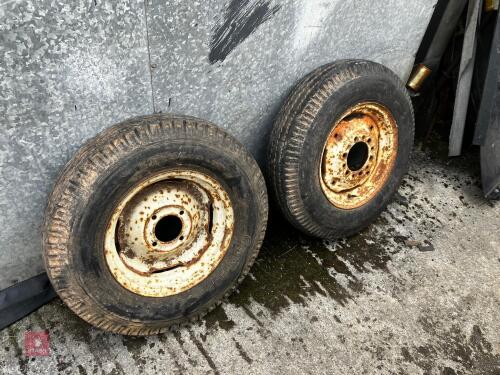 PAIR OF 6-70-15 WHEELS AND TYRES