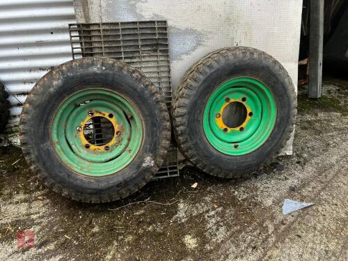 PAIR OF 750-16 WHEELS AND TYRES