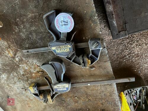TWO IRWIN QUICK GRIP CLAMPS (12)