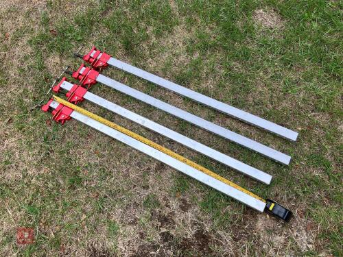 4 SMALL RED SASH CLAMPS
