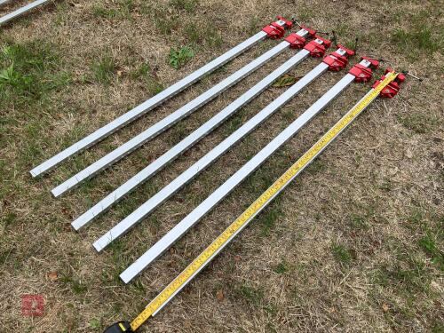 6 LARGE RED SASH CLAMPS
