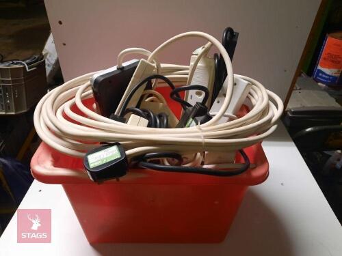 BOX OF ELECTRICAL EXTENSION CABLES