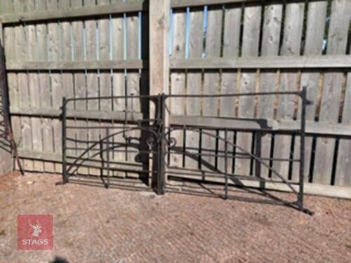 WROUGHT IRON GATE & POSTS