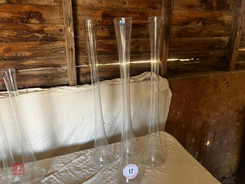 4 DECORATIVE FLOWER VASES (17)
