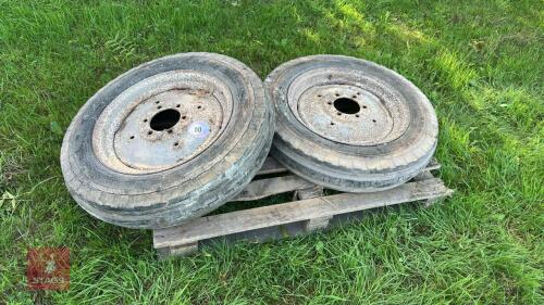 2 X 6.00-19 FRONT TRACTOR WHEELS &TYRES
