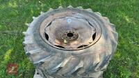 PAIR OF 12.4 11-32 TRACTOR WHEELS &TYRES - 2