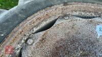PAIR OF 12.4 11-32 TRACTOR WHEELS &TYRES - 4