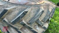 PAIR OF 12.4 11-32 TRACTOR WHEELS &TYRES - 8