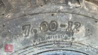 4 X BKT 7.00-12 WHEELS & TYRES - 3