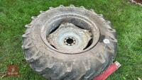 PAIR OF 12.4-28 TRACRTOR WHEELS & TYRES - 2