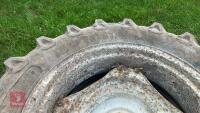 PAIR OF 12.4-28 TRACRTOR WHEELS & TYRES - 5