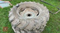 PAIR OF 12.4-28 TRACRTOR WHEELS & TYRES - 11