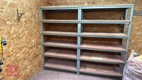 2 BAYS OF WORKSHOP RACKING