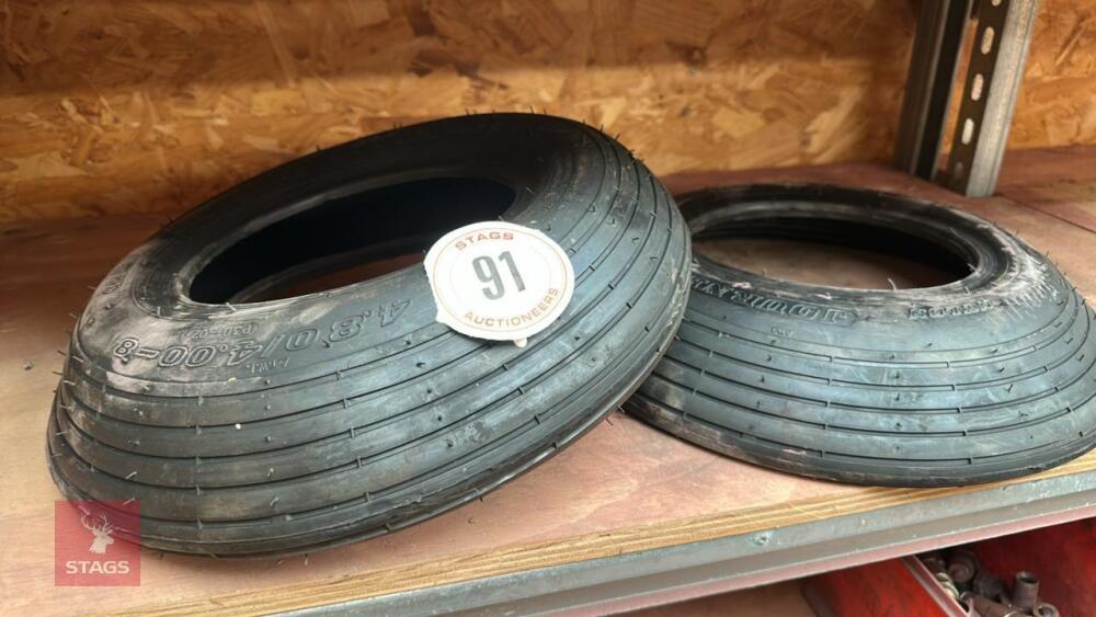 2 X 4.80/4.00-8 TYRES