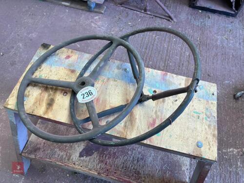 2 TRACTOR STEERING WHEELS