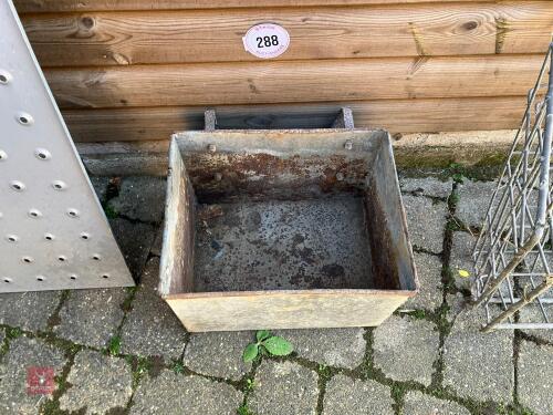2 HOOK-ON GALVANISED PLANTER/TROUH