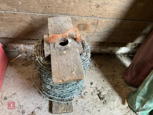 PART ROLL OF BARBED WIRE