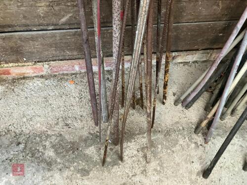 QTY OF STEEL BARS, TINES, ETC