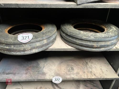 PAIR OF 3.50-8 TYRES