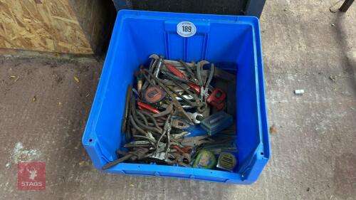 BOX OF FULL OF WORKSHOP TOOLS