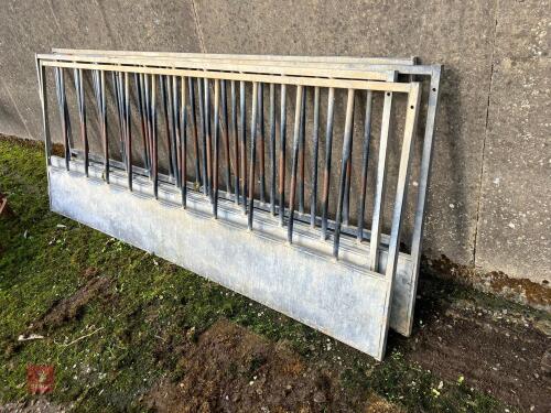 4 GALVANISED SHEEP FEED FRONTS