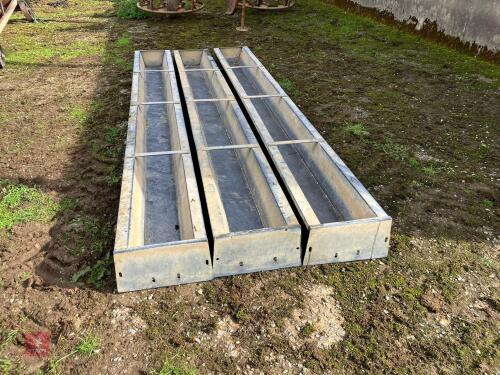 3 X 9' GALVANISED GROUND FEED TROUGHS(A)