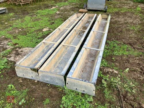 3 X 9' GALVANISED GROUND FEED TROUGHS(B)