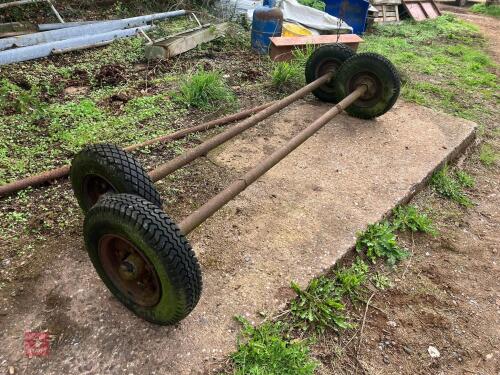 2 AXLE AND WHEELS