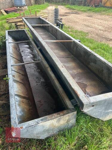 3 GALVANISED HOOK ON CATTLE FEED TROUGHS
