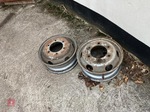 PAIR OF RENAULT LORRY WHEEL RIMS