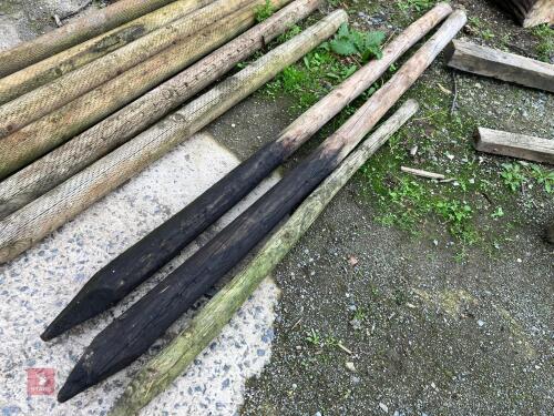 2 X 8' TANALISED STRAINER POSTS