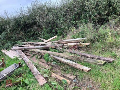 20 LENGTHS OF USED 5'' X 2'' TIMBERS