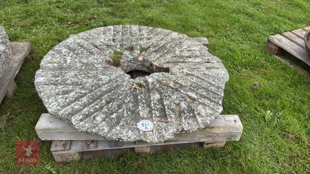 4' ROUND GRANITE MILL STONE TOP