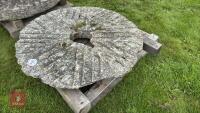 4' ROUND GRANITE MILL STONE TOP - 2