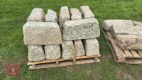 14 ASSORTED SIZED GRANITE QUIONS