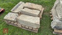 5 ASSORTED SIZED GRANITE QUIONS - 5