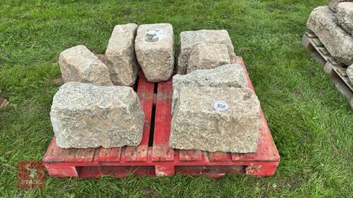 8 ASSORTED SIZED GRANITE QUIONS