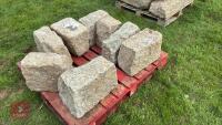 8 ASSORTED SIZED GRANITE QUIONS - 6