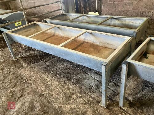 PAIR OF 2.4M GALVANISED FEED TROUGHS (1)