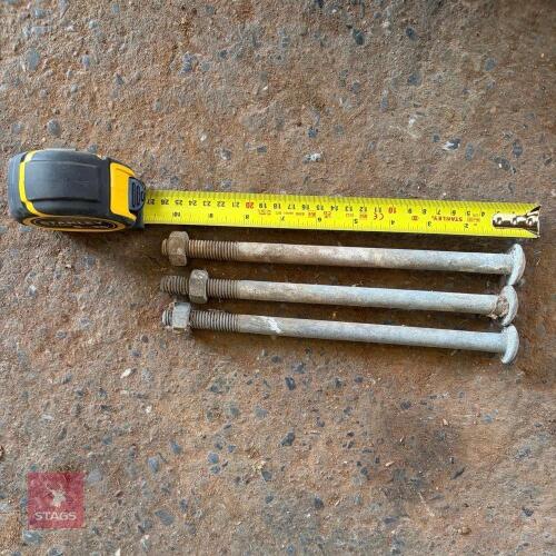 QTY OF 25CM GALVANISED ROOFING BOLTS