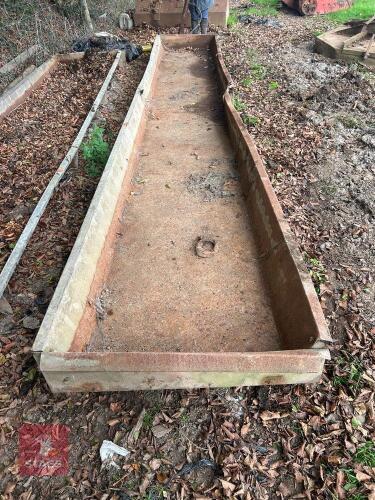 7M X 1M APPROX GALVANISED FEED TROUGHS