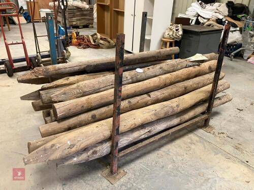23 MIXED WOODEN STAKES (41)