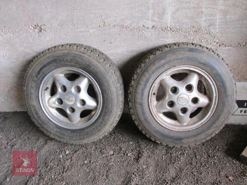PAIR OF LAND ROVER TYRES