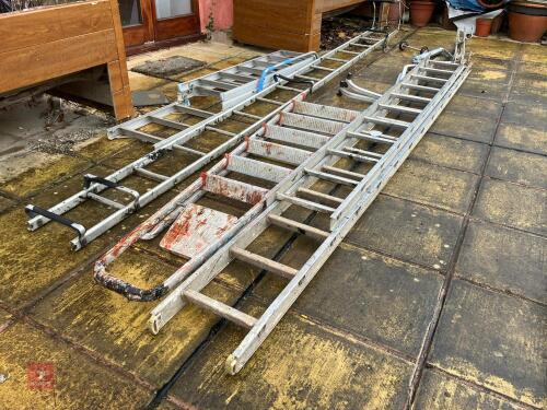 4 MIXED ALUMINIUM LADDERS (12)