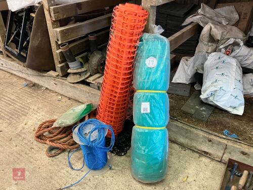 SCAFFOLD NETTING, HAZARD TAPE, ROPE (19)