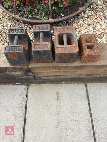 3 X 56lb WEIGHTS WITH 1 X 28lb WEIGHT